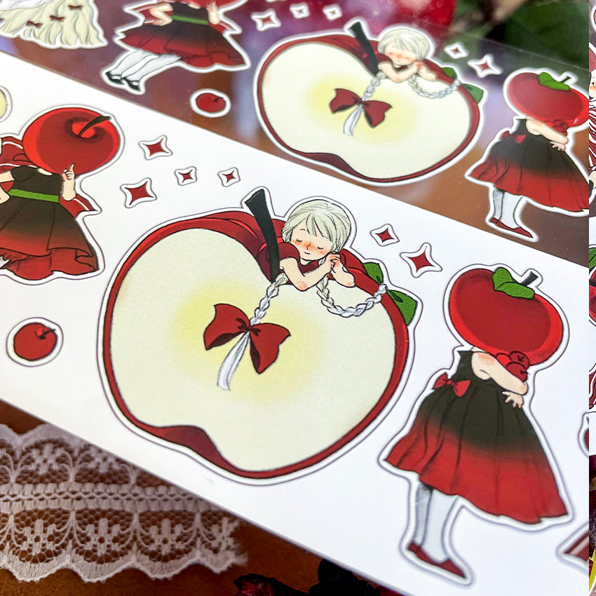 Apple girl Apple series washi/PET tape