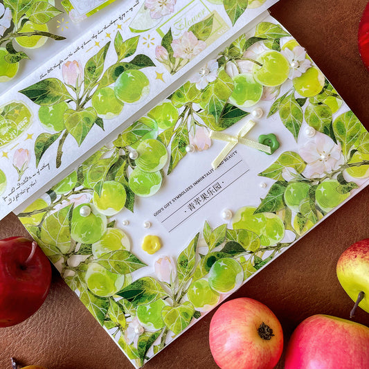 Green apple Apple series washi/PET tape