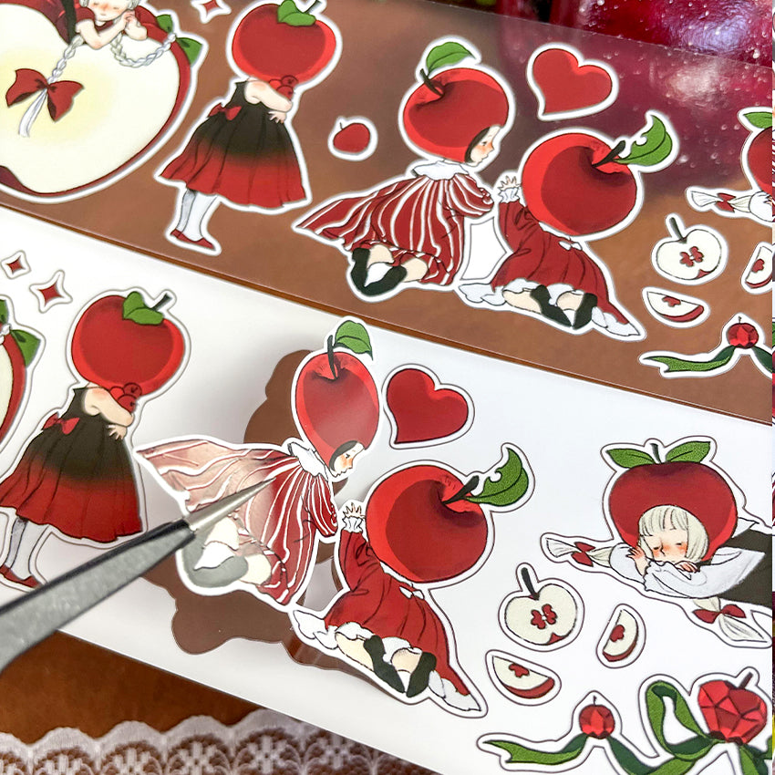 Apple girl Apple series washi/PET tape