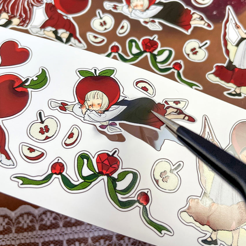 Apple girl Apple series washi/PET tape