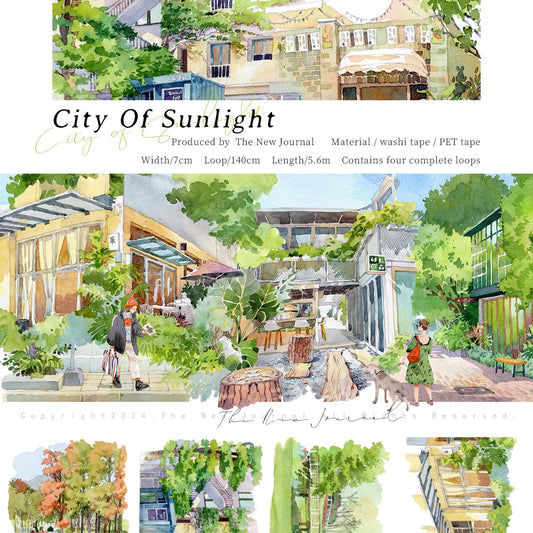 City of Sunlight Scenery washi/PET tape