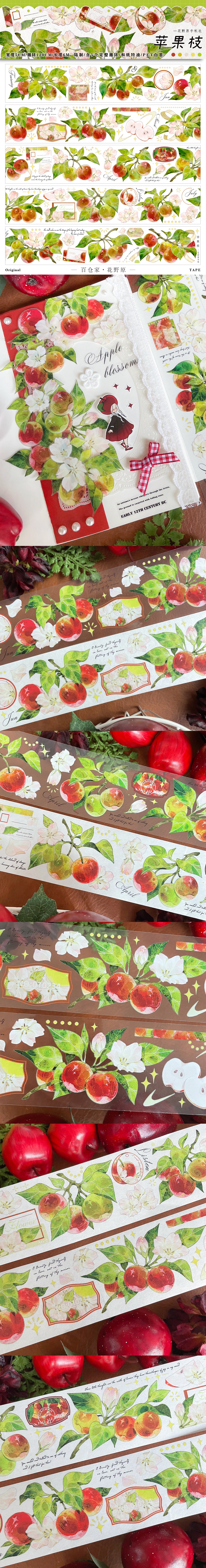 Apple branch Apple series washi/PET tape